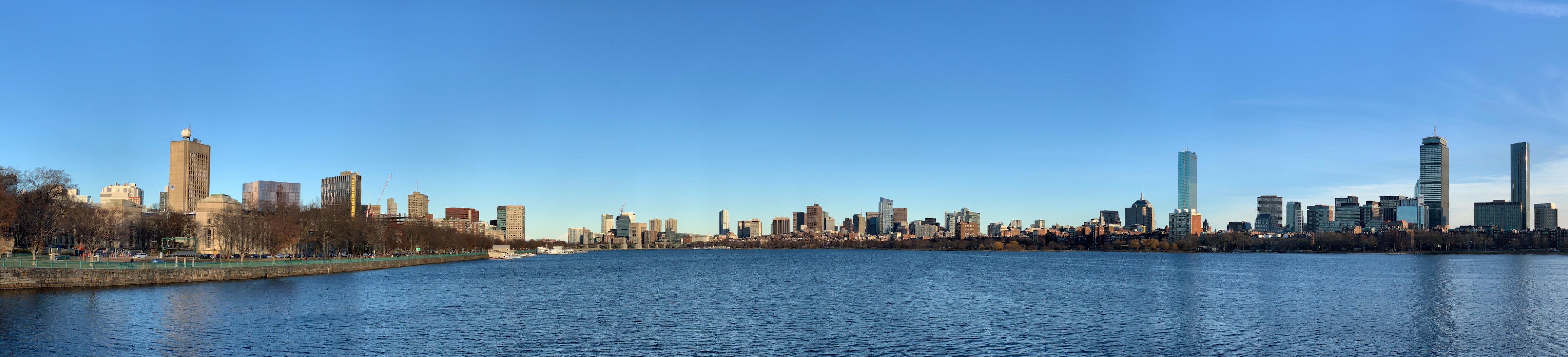 Downtown Boston Panorama from Harvard Bridge