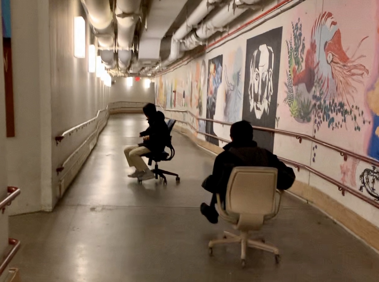 Chairing in the MIT tunnels