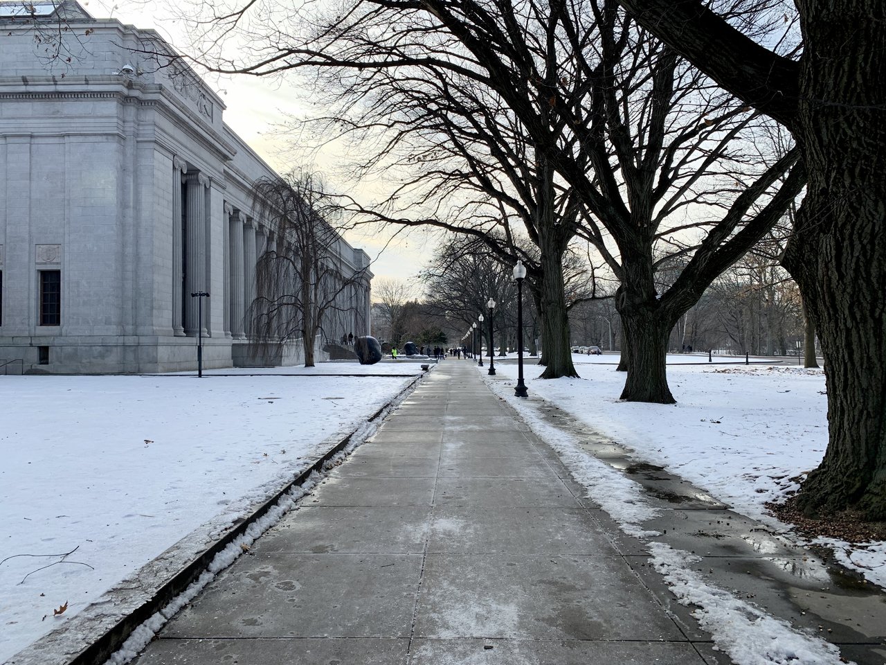 Pathway in front of MFA, Fenway side