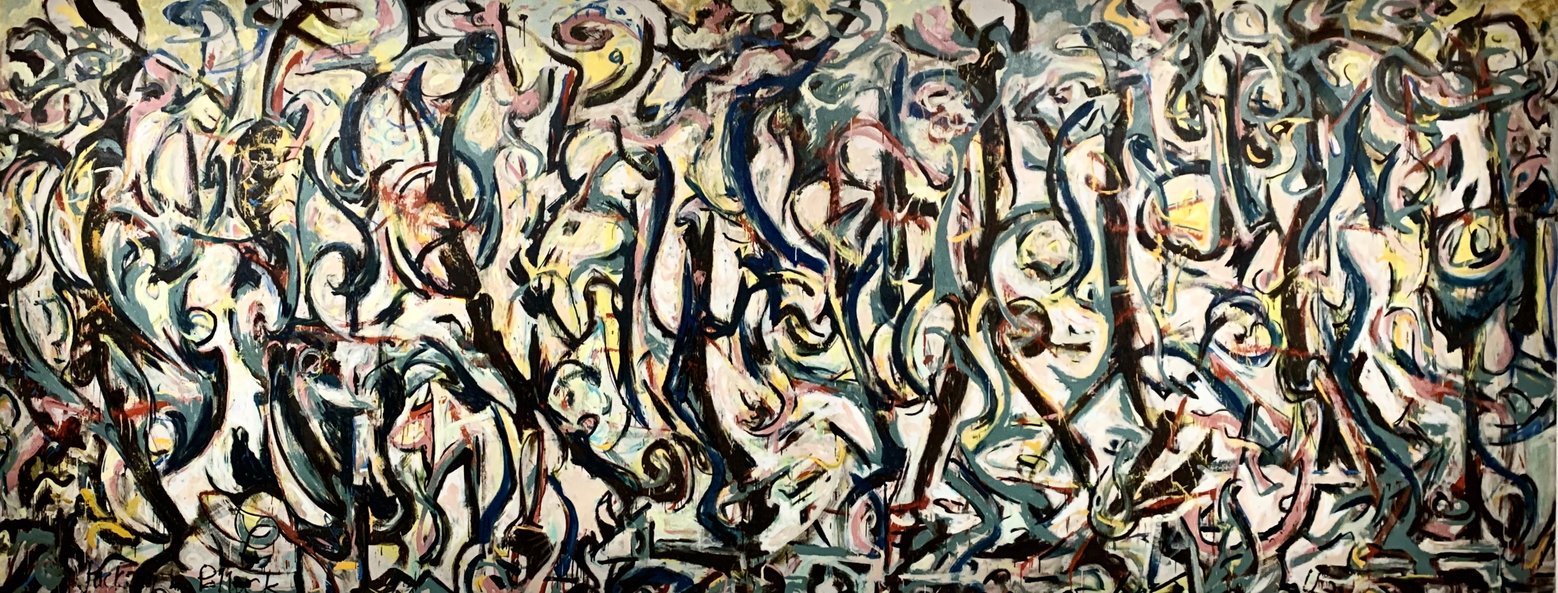 Abstract mural by Jackson Pollock